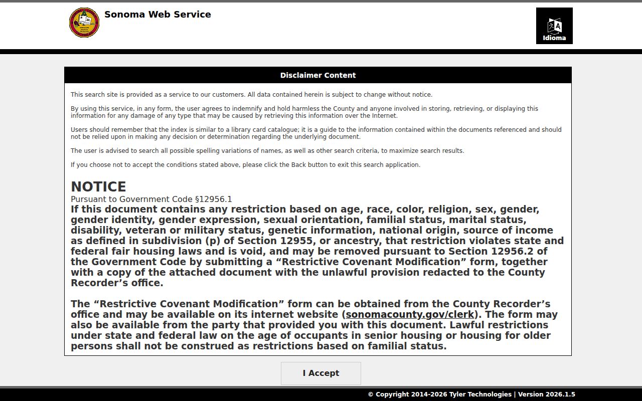 Sonoma Recorder index entry used in the Petaluma residents directory